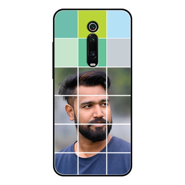 Redmi K20 Pro Photo Printing on Glass Case - with white box pattern Redmi K20 Pro Photo Printing on Glass Case - with white box pattern