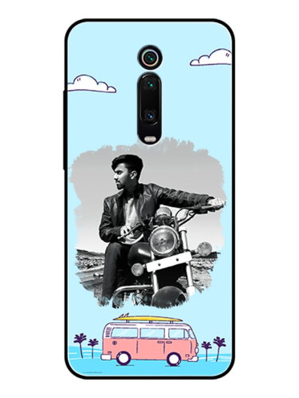 Custom Redmi K20 Pro Photo Printing on Glass Case  - Travel & Adventure Design