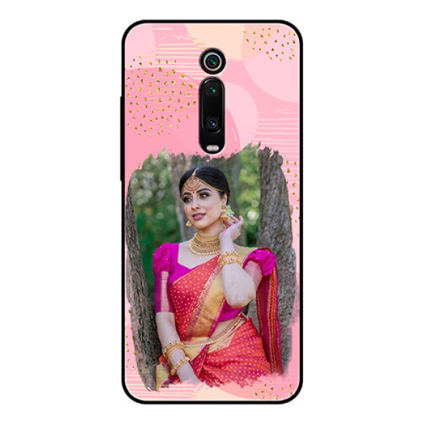 Redmi K20 Pro Personalized Glass Phone Case - Gold Glitter Splash Design Redmi K20 Pro Personalized Glass Phone Case - Gold Glitter Splash Design