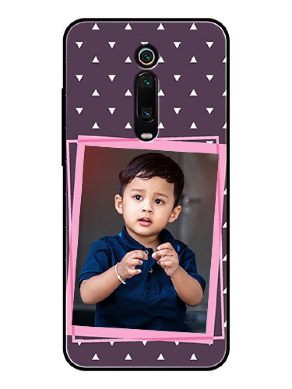 Custom Redmi K20 Pro Custom Glass Mobile Case  - Triangle Pattern Dotted Design