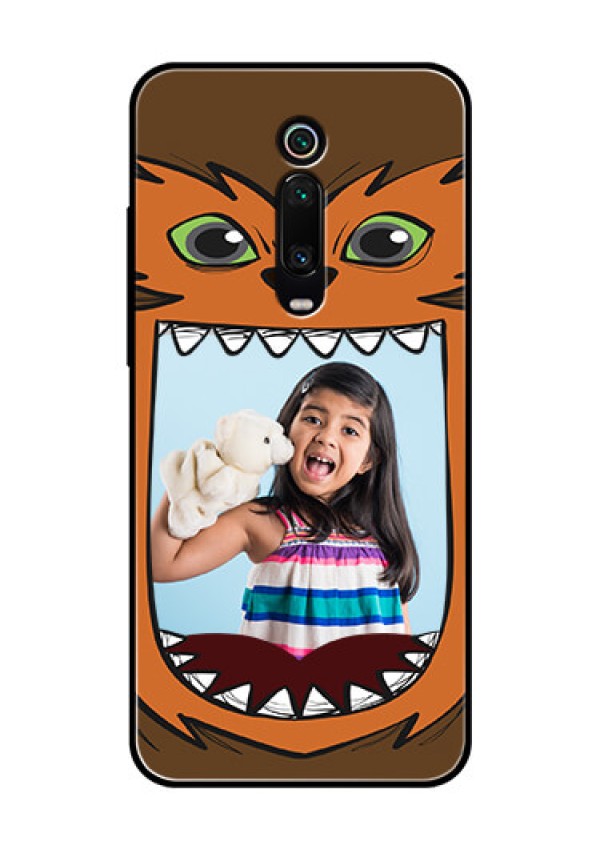 Redmi K20 Pro Photo Printing on Glass Case  - Owl Monster Back Case Design