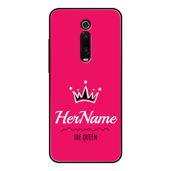 Redmi K20 Pro Glass Phone Case Queen with Name Redmi K20 Pro Glass Phone Case Queen with Name