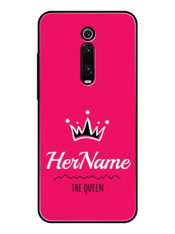 Custom Redmi K20 Pro Glass Phone Case Queen with Name