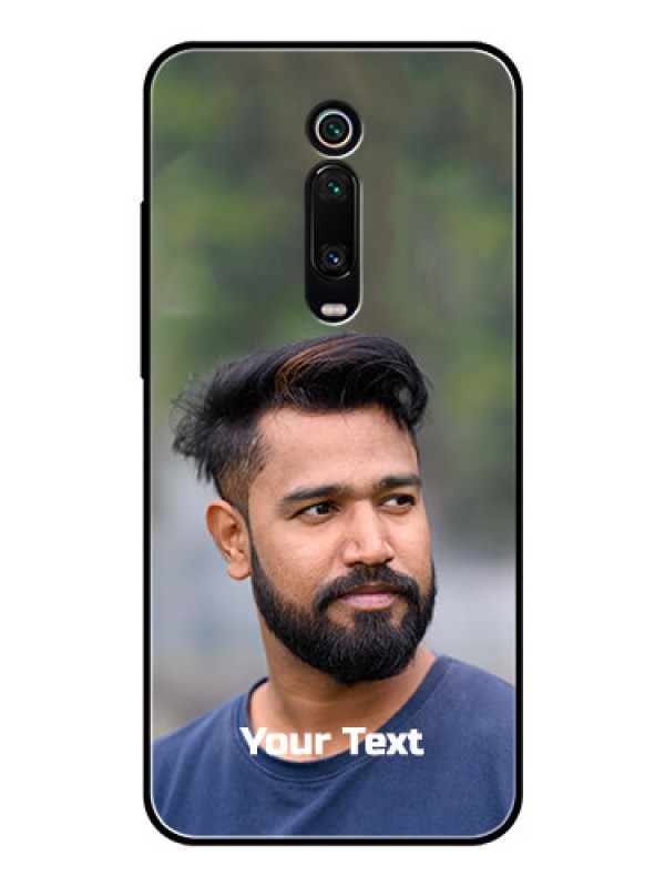 Custom Redmi K20 Pro Glass Mobile Cover: Photo with Text
