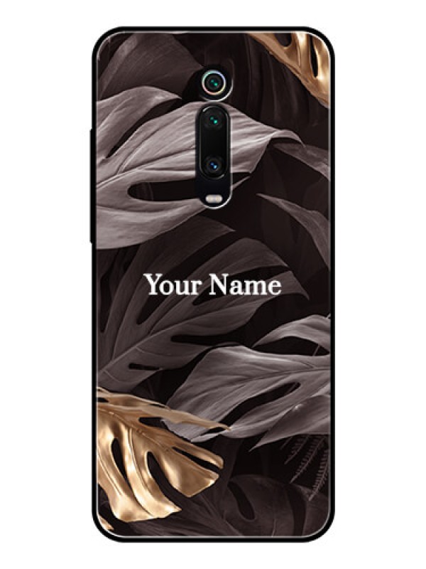 Custom Xiaomi Redmi K20 Pro Personalised Glass Phone Case - Wild Leaves digital paint Design