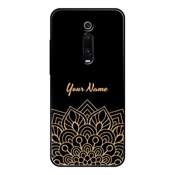 Xiaomi Redmi K20 Pro Custom Glass Phone Case - Golden mandala Design