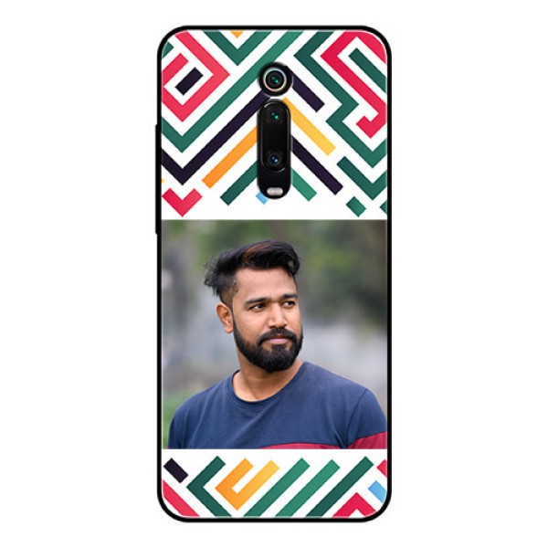 Xiaomi Redmi K20 Pro Personalized Glass Phone Case - Colorful Maze Pattern Design