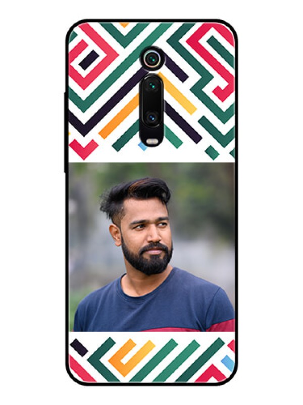 Custom Xiaomi Redmi K20 Pro Personalized Glass Phone Case - Colorful Maze Pattern Design
