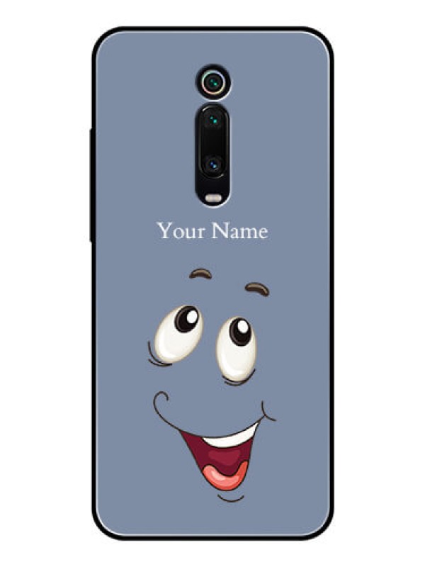 Custom Xiaomi Redmi K20 Pro Photo Printing on Glass Case - Laughing Cartoon Face Design