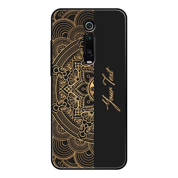 Xiaomi Redmi K20 Pro Photo Printing on Glass Case - Mandala art with custom text Design Xiaomi Redmi K20 Pro Photo Printing on Glass Case - Mandala art with custom text Design