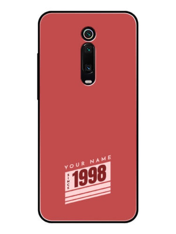 Custom Xiaomi Redmi K20 Pro Custom Glass Phone Case - Red custom year of birth Design