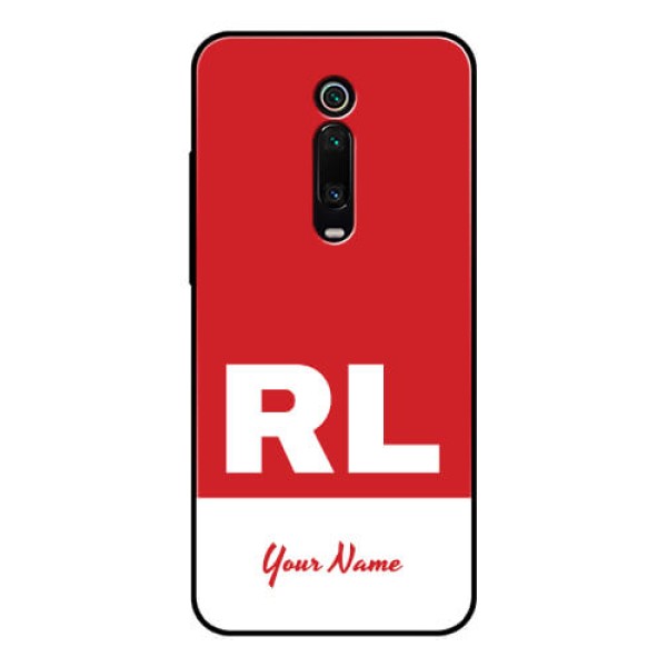 Xiaomi Redmi K20 Pro Personalized Glass Phone Case - dual tone custom text Design