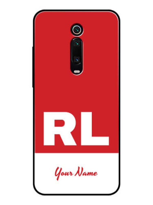 Custom Xiaomi Redmi K20 Pro Personalized Glass Phone Case - dual tone custom text Design