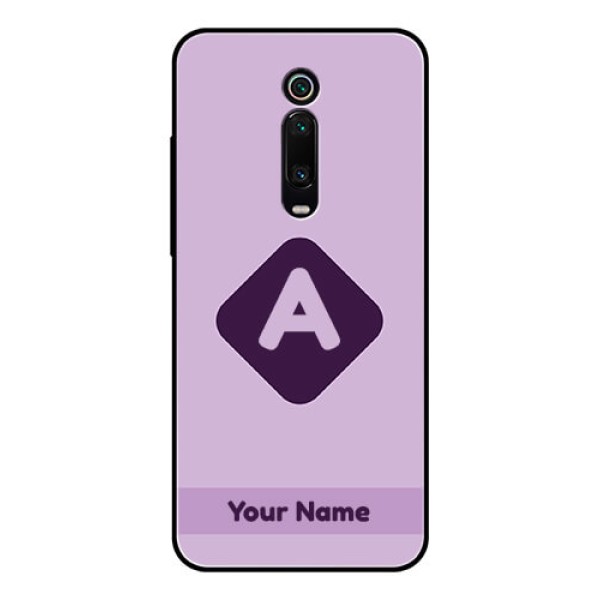 Xiaomi Redmi K20 Pro Custom Glass Mobile Case - Custom Letter in curved badge Design