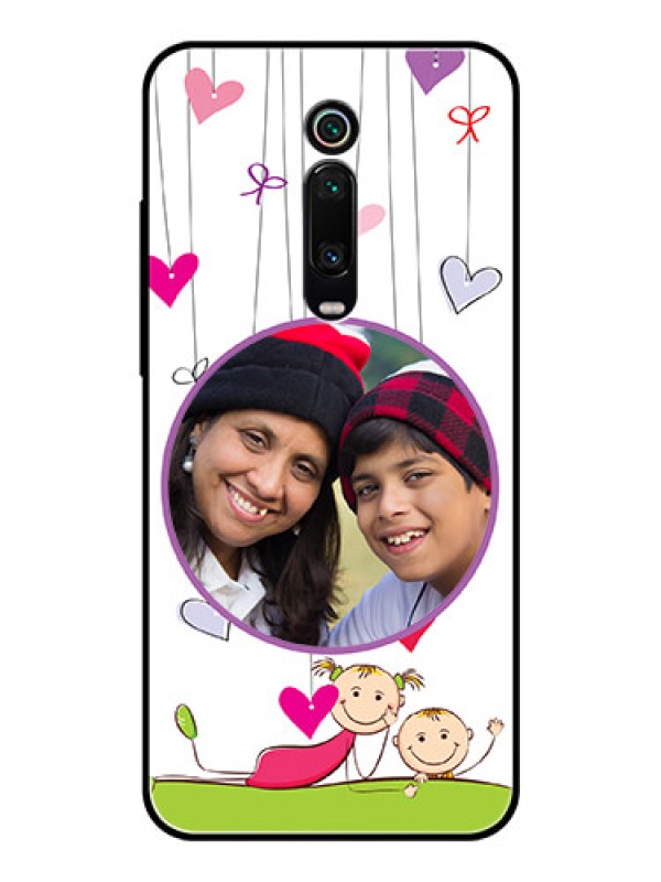 Custom Redmi K20 Photo Printing on Glass Case  - Cute Kids Phone Case Design