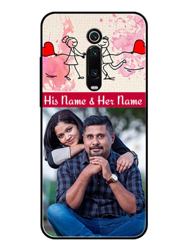 Custom Redmi K20 Photo Printing on Glass Case  - You and Me Case Design