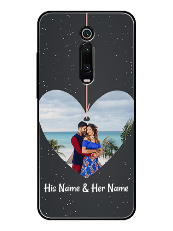 Custom Redmi K20 Custom Glass Phone Case  - Hanging Heart Design