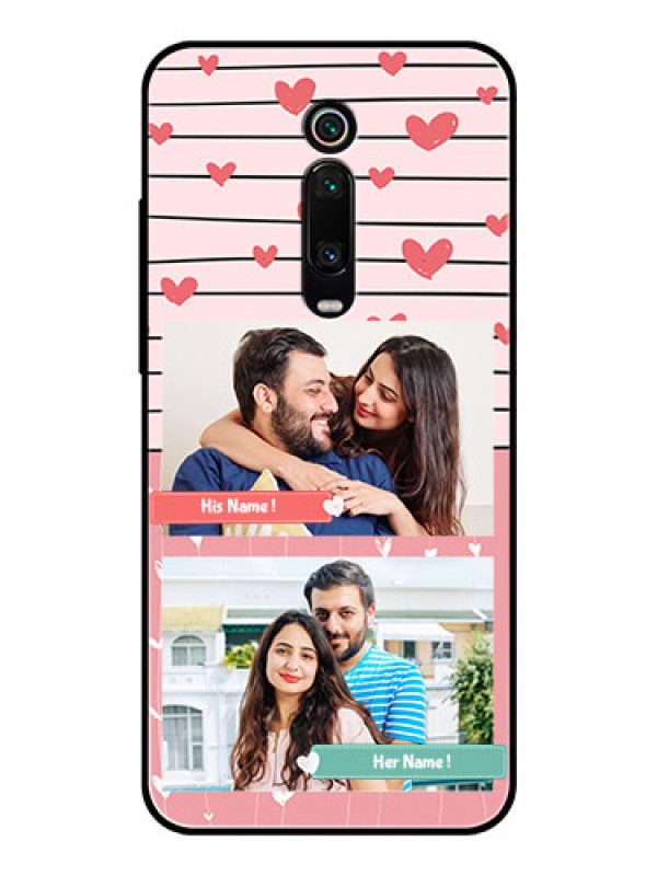 Custom Redmi K20 Custom Glass Mobile Case  - Photo with Heart Design
