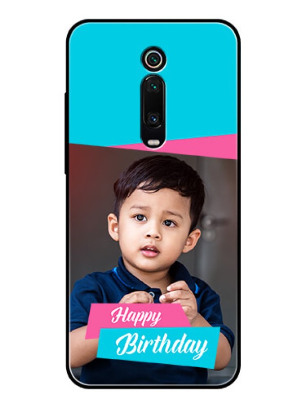 Custom Redmi K20 Personalized Glass Phone Case  - Image Holder with 2 Color Design