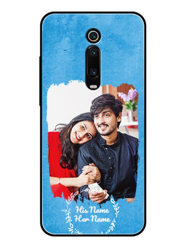 Custom RedmiK20 Custom Glass Phone Case - Blue Color Vintage Design