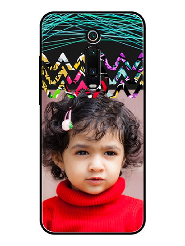 Custom Redmi K20 Personalized Glass Phone Case  - Neon Abstract Design