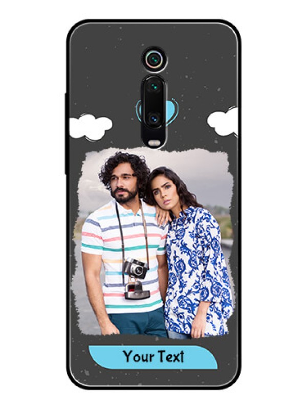 Custom Redmi K20 Custom Glass Phone Case  - Splashes with love doodles Design