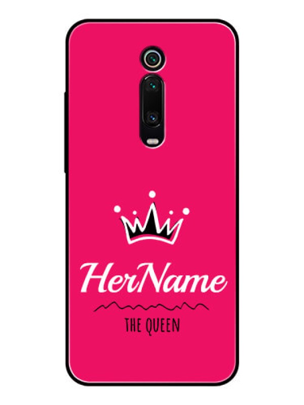 Custom Redmi K20 Glass Phone Case Queen with Name