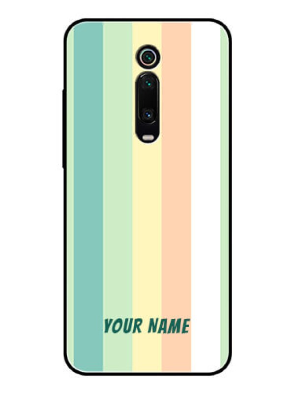 Custom Xiaomi Redmi K20 Photo Printing on Glass Case - Multi-colour Stripes Design