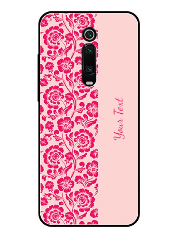 Custom Xiaomi Redmi K20 Custom Glass Phone Case - Attractive Floral Pattern Design
