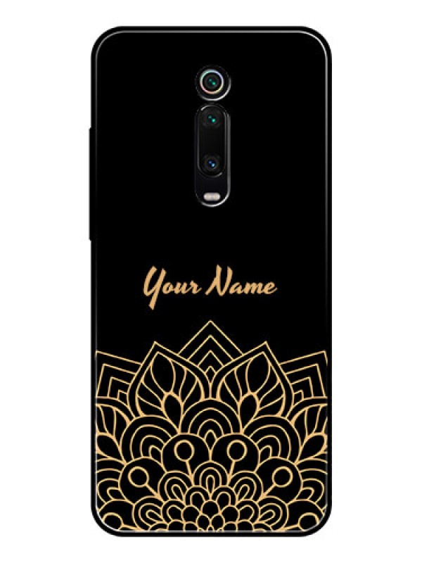 Custom Xiaomi Redmi K20 Custom Glass Phone Case - Golden mandala Design