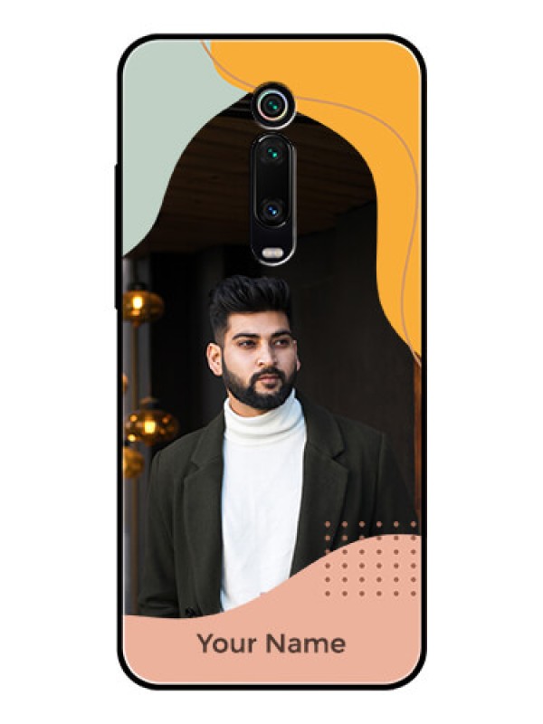 Custom Xiaomi Redmi K20 Personalized Glass Phone Case - Tri-coloured overlay design