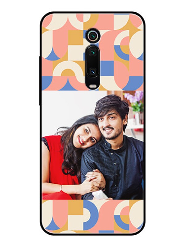 Custom Xiaomi Redmi K20 Photo Printing on Glass Case - Semi-circle Maze Pattern Design