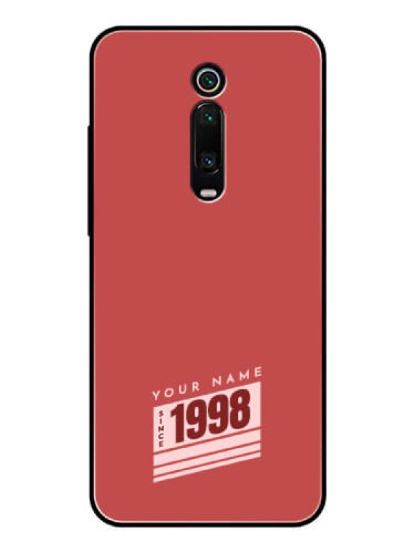 Custom Xiaomi Redmi K20 Custom Glass Phone Case - Red custom year of birth Design