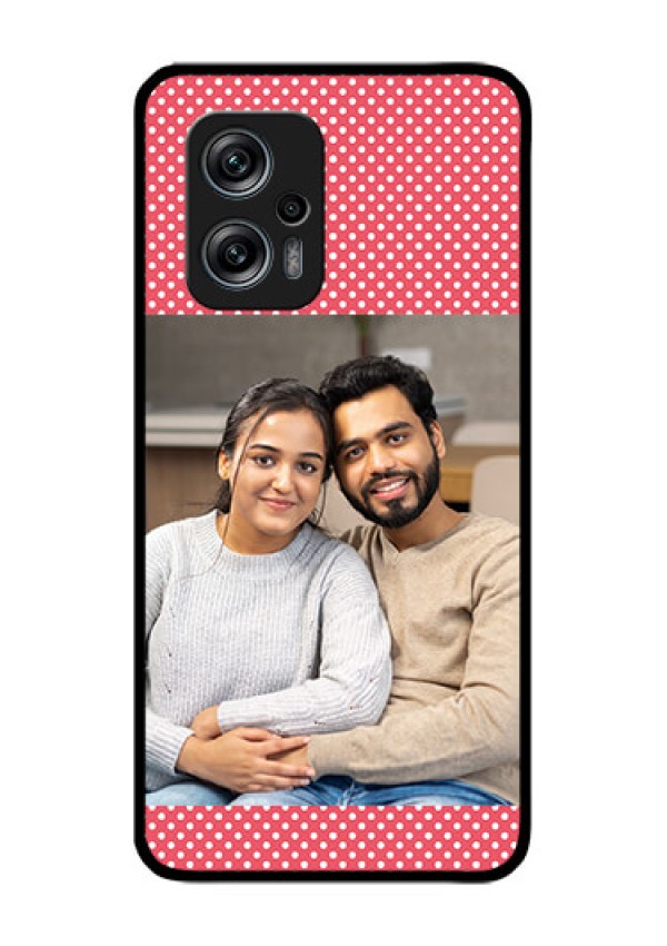 Redmi K50i 5G Custom Glass Phone Case - White Dotted Design