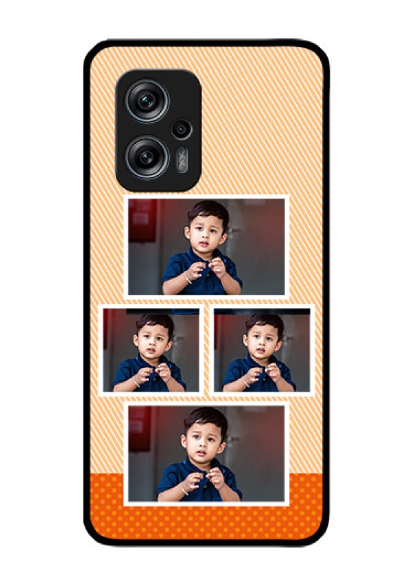 Redmi K50i 5G Photo Printing on Glass Case - Bulk Photos Upload Design