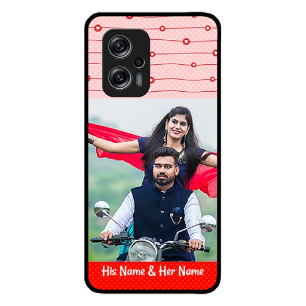Redmi K50i 5G Personalized Glass Phone Case - Red Pattern Case Design Redmi K50i 5G Personalized Glass Phone Case - Red Pattern Case Design