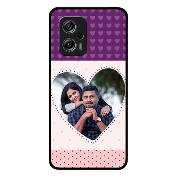 Redmi K50i 5G Custom Glass Phone Case - Violet Love Dots Design Redmi K50i 5G Custom Glass Phone Case - Violet Love Dots Design
