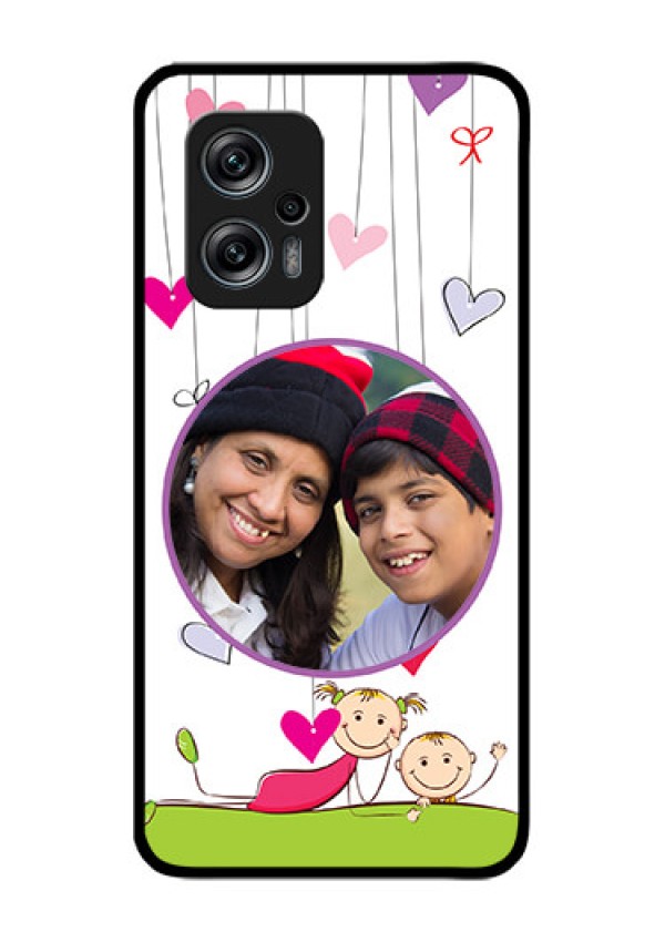 Redmi K50i 5G Photo Printing on Glass Case - Cute Kids Phone Case Design
