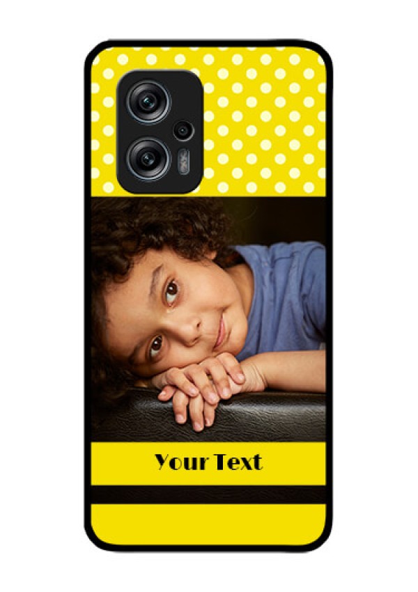 Redmi K50i 5G Custom Glass Phone Case - Bright Yellow Case Design