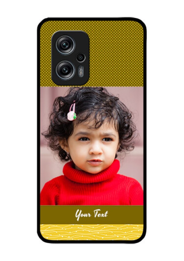 Redmi K50i 5G Custom Glass Phone Case - Simple Green Color Design
