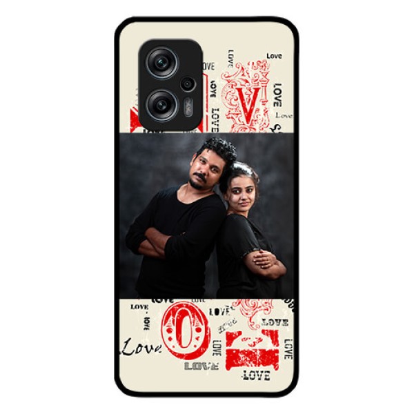 Redmi K50i 5G Photo Printing on Glass Case - Trendy Love Design Case Redmi K50i 5G Photo Printing on Glass Case - Trendy Love Design Case