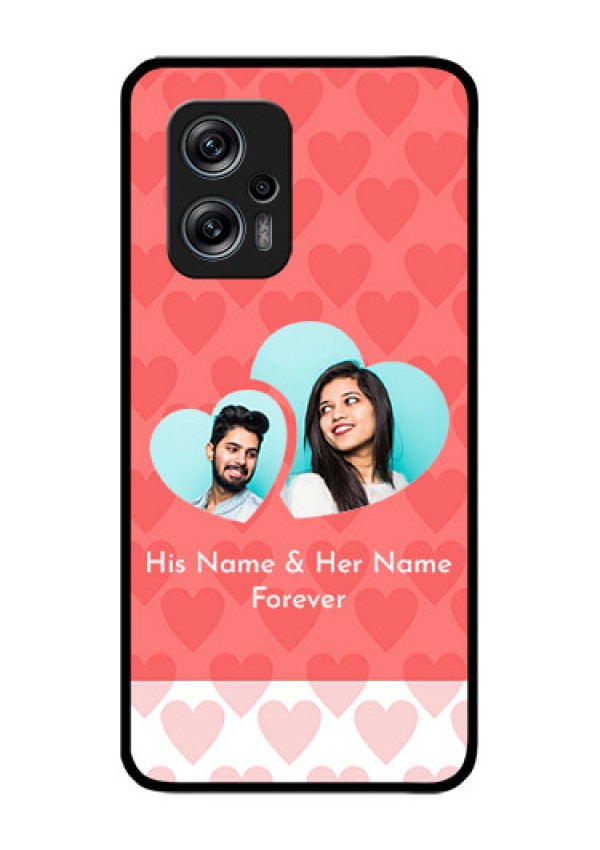 Redmi K50i 5G Personalized Glass Phone Case - Couple Pic Upload Design