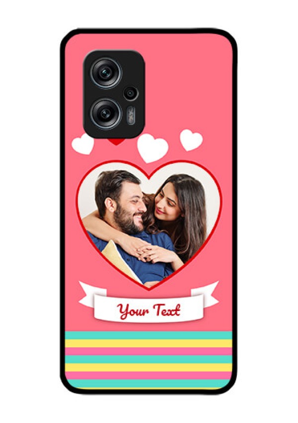 Redmi K50i 5G Photo Printing on Glass Case - Love Doodle Design