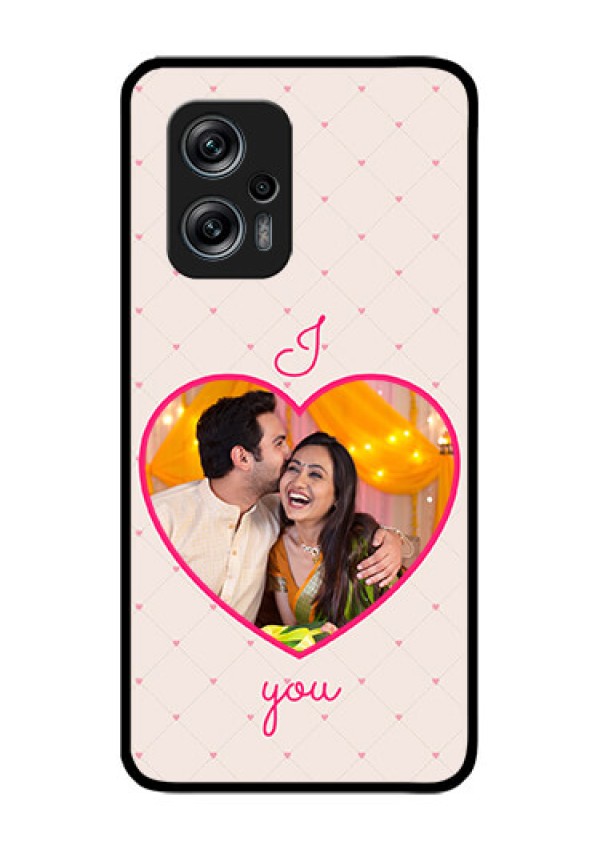 Redmi K50i 5G Custom Glass Mobile Case - Heart Shape Design