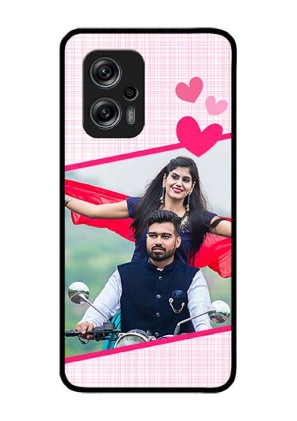 Redmi K50i 5G Custom Glass Phone Case - Love Shape Heart Design