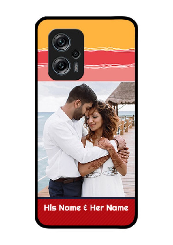 Redmi K50i 5G Custom Glass Mobile Case - Colorful Case Design