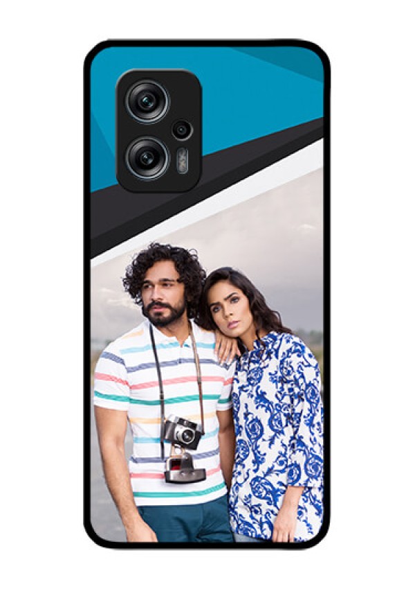 Redmi K50i 5G Photo Printing on Glass Case - Simple Pattern Photo Upload Design