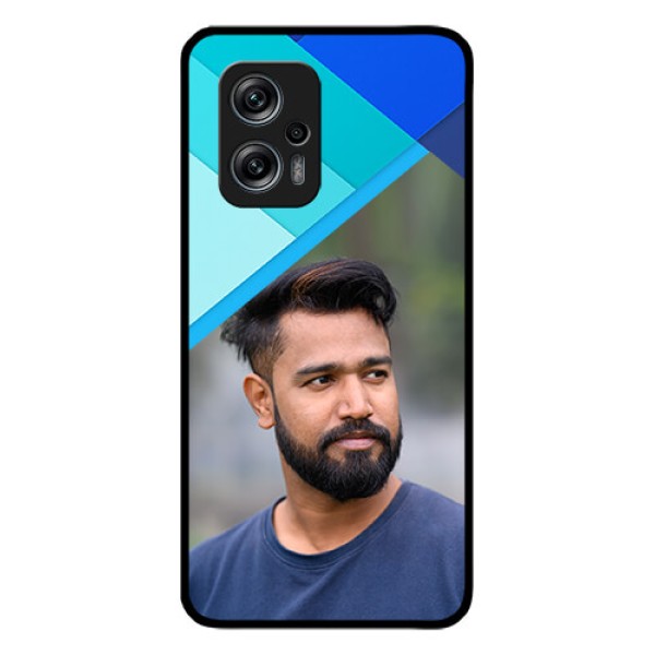 Redmi K50i 5G Custom Glass Phone Case - Blue Pattern Design