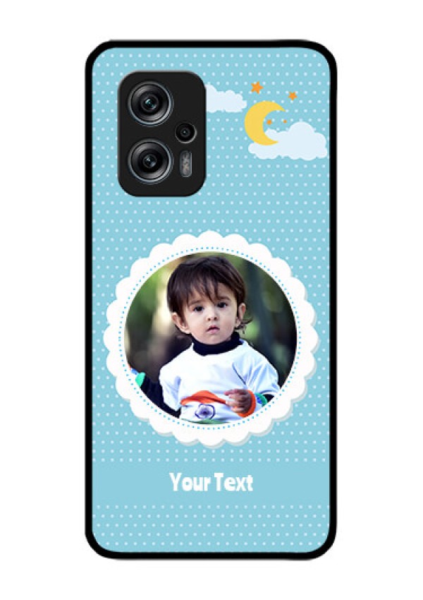Redmi K50i 5G Personalised Glass Phone Case - Violet Pattern Design
