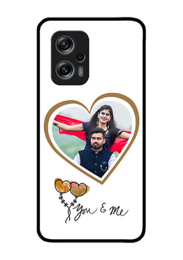 Redmi K50i 5G Custom Glass Mobile Case - You & Me Design